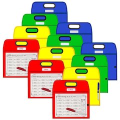 Portable Dry Erase Pockets - Study Aid, 10 x 13, Pack of 3
