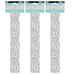 Black Messy Dots EZ Border, 48 Feet Per Pack, 3 Packs