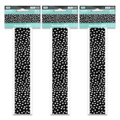 Messy Dots on Black EZ Border, 48 Feet Per Pack, 3 Packs