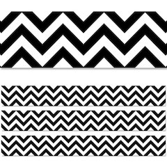 Black Chevron EZ Border, 48 Feet, 3 Packs