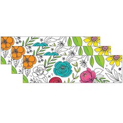 Bright Blooms Doodly Blooms EZ Border, 48 Feet Per Pack, 3 Packs