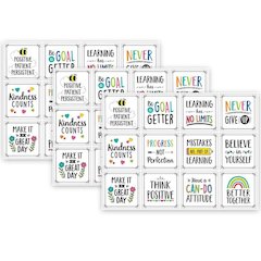 Positive Mindset 10" Designer Cut-Outs, 12 Per Pack, 3 Packs