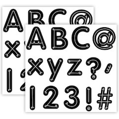 Core Decor Loop-de-Loop Designer Letters, 206 Pieces Per Pack, 2 Packs