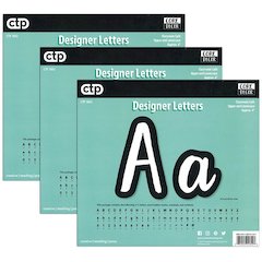 Bold & Bright Classroom Café 4" Designer Letters, 212 Per Pack, 3 Packs