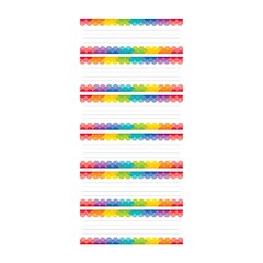 Rainbow Scallops Name Plates, 36 Per Pack, 6 Packs