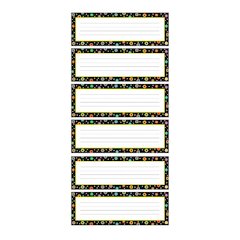 Dots on Black Name Plates, 36 Per Pack, 6 Packs