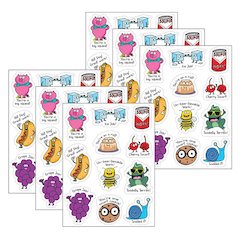 So Much Pun! Punny Reward Stickers, 55 Per Pack, 6 Packs
