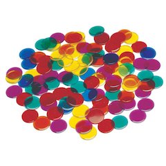 3/4IN TRANSPARENT COUNTERS 1000/ST