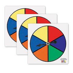 Six-Color Spinners - 5 Per Set - 3 Sets
