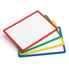 FRAMED METAL WHITEBOARDS SET OF 4 PLASTIC