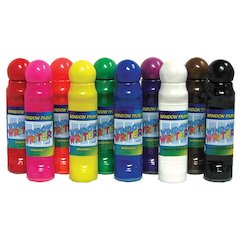 CRAFTY DAB WINDOW PAINTS & 10/PK WINDOW WRITERS