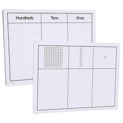 Write-On/Wipe-Off Base Ten Blocks, Set of 10