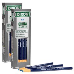 Phano China Markers, Blue, 12 Per Pack, 2 Packs