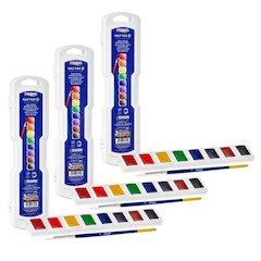 Professional Watercolors, 8-Color Half Pan Set with Brush, 3 Sets