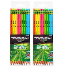 Neon Pencil, 18 Per Pack, 2 Packs