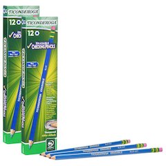 Erasable Colored Pencils, Blue, 12 Per Pack, 2 Packs