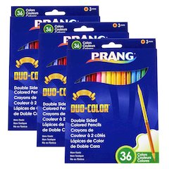 Duo Colored Pencils, 36 Color Set, 3 Sets