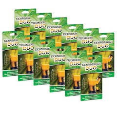 DUO Sharpener/Eraser, Green and Yellow, Pack of 12