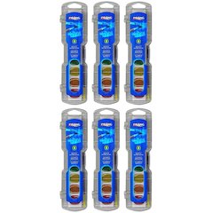 Washable Watercolors Set, 8 Assorted Metallic Colors w/Brush, Pack of 6