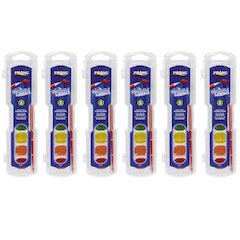 Semi-Moist Washable Watercolor Set, 8 Colors Per Set, 6 Sets