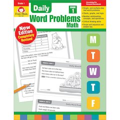 Daily Word Problems Math, Grade 1
