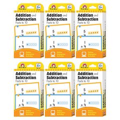 Addition and Subtraction Facts to 10, 56 Flashcards Per Pack, 6 Packs