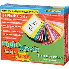 SIGHT WORDS IN A FLASH SET 1 GR K-1 BEGINNING