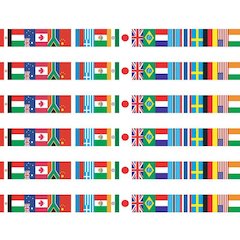 International Flags Spotlight Border, 36 Per Pack, 6 Packs