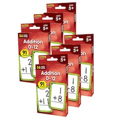 Addition 0-12 Flash Cards, 6 Packs