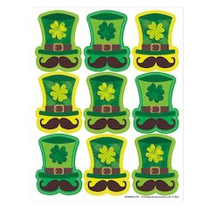 St. Pat's Hats Giant Stickers, 36 Per Pack, 12 Packs
