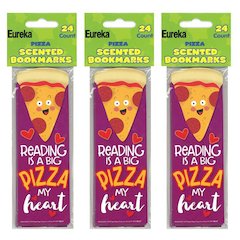 Pizza Scented Bookmarks, 24 Per Pack, 3 Packs