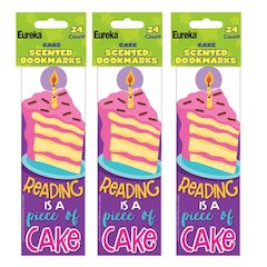 Cake Scented Bookmarks, 24 Per Pack, 3 Packs