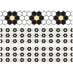 The Hive Floral Mosaic Deco Trim, 37 Feet Per Pack, 6 Packs