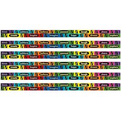 Crayola Inspirational Words Deco Trim, 37 Feet Per Pack, 6 Packs