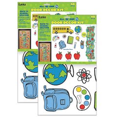 Back to School Welcome All-In-One Door Decor Kit, 40 Pieces Per Set, 2 Sets