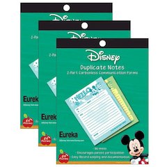 Mickey Hello Duplicate Notes, 50 Forms Per Pack, 3 Packs