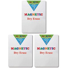 Magnetic Dry Erase Board, 9" x 12", Pack of 3
