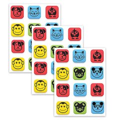 Magnetic Whiteboard Student Erasers, Animals, 12 Per Set, 3 Sets