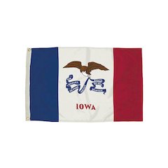 3X5 NYLON IOWA FLAG HEADING & GROMMETS