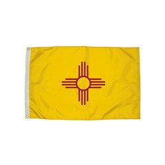3X5 NYLON NEW MEXICO FLAG HEADING & GROMMETS