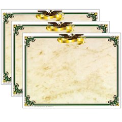 Eagle Border Certificate, 8.5" x 11", 50 Per Pack, 3 Packs