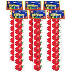 Happy Apples Border, 36 Feet Per Pack, 6 Packs