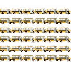 School Bus Die Cut Border, 12 Strips/36 Feet Per Pack, 6 Packs
