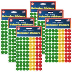 Behavior Stickers, 0.5", 320 Per Pack, 6 Packs