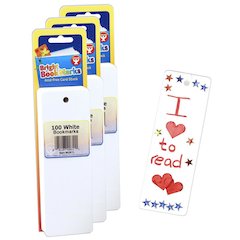 Mighty Bright Bookmarks, 100 Ultra White Per Pack, 3 Packs