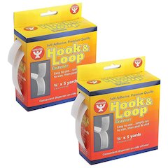 Self-Adhesive Hook & Loop Fastener Roll, 3/4" x 5 yds., Pack of 2