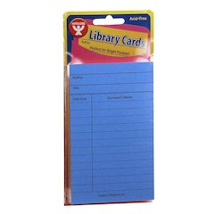 Library Cards, Assorted Colors, Pack of 500