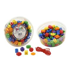 Bucket O' Beads, Big Beads with Lacing Lanyard, 16 oz. Opaque Assortment