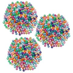 ABC Beads, Colored, 300 per pack, 3 packs total