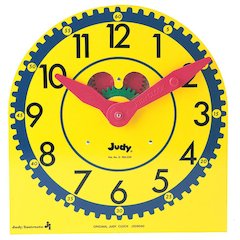 ORIGINAL JUDY CLOCK 12-3/4 X 13-1/2 WOOD W/ STAND